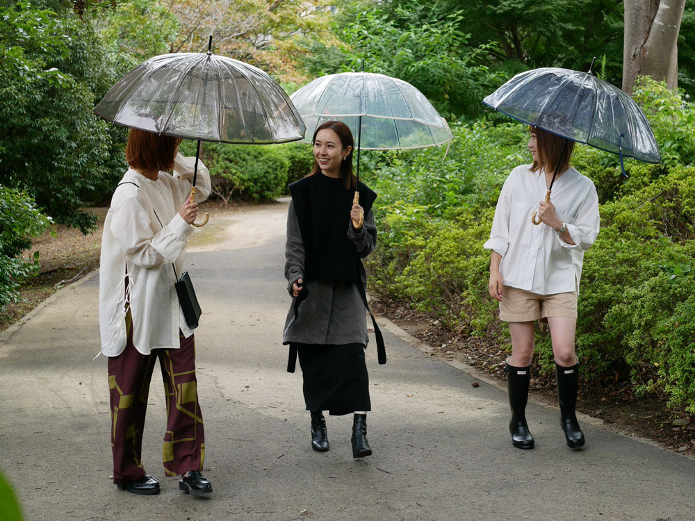 becauseビコーズのホワイトクリア12フレーム傘