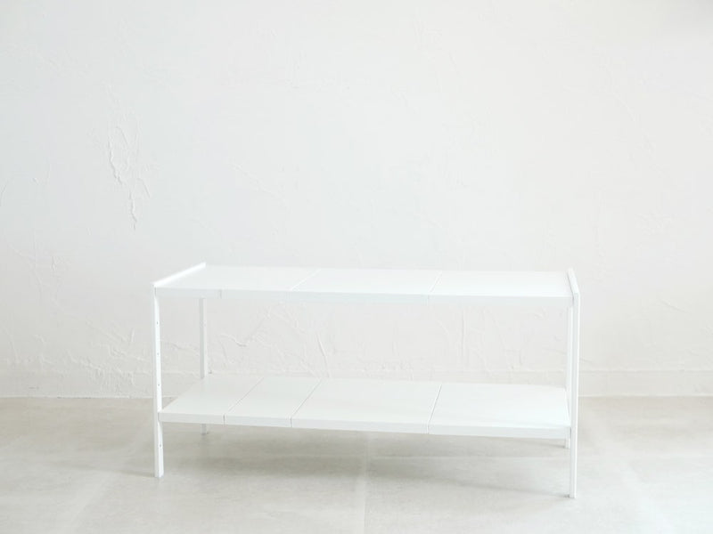 YAMAZAKIタワーの伸縮シンク下ラック2段 スチール製