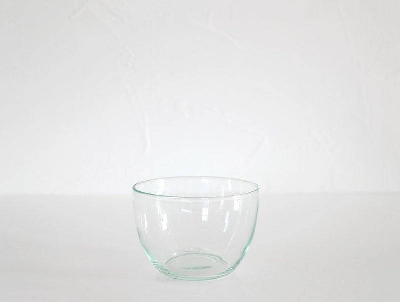 ホーンプリーズ製リューズガラスボウル、透明な再生ガラス