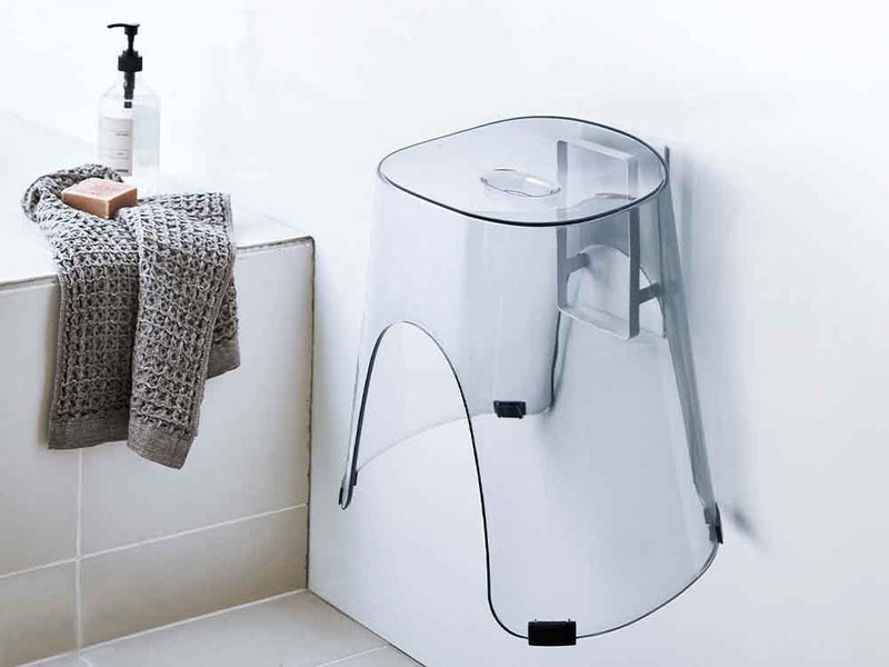 グレーアルミ製マグネット浴室椅子ホルダー