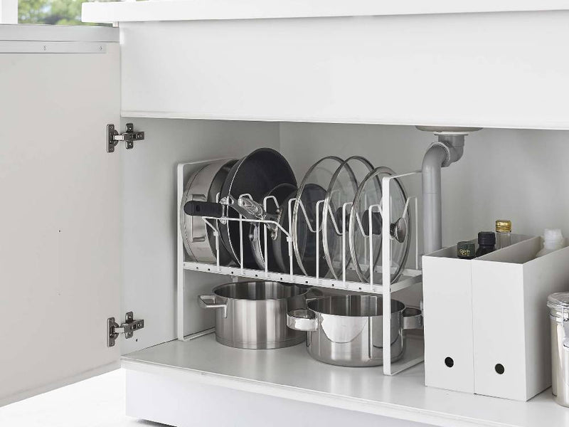 タワーのシンク下用2段鍋蓋&フライパン収納ラック