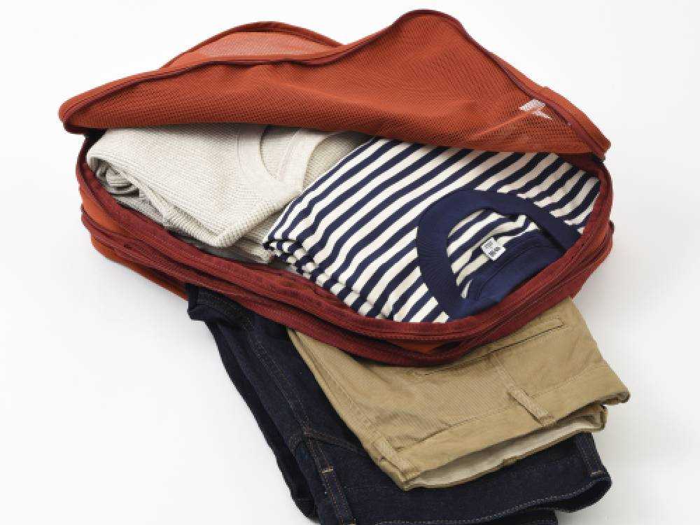 ミレストのダブルポケット圧縮パッキングオーガナイザー