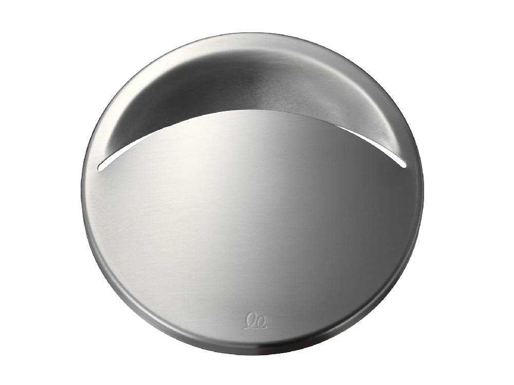 オークス製銀色抗菌ステンレスオーバル排水口カバー