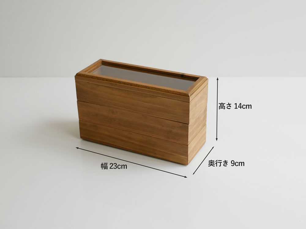 クレエのスリムな3段アクセサリーケース