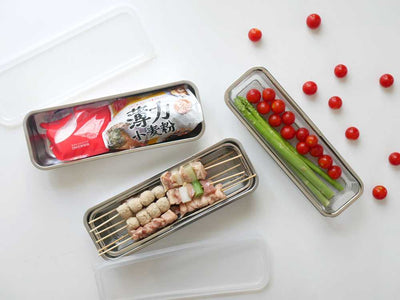 【Arnest/アーネスト】1/2スリムサイズ お料理はかどる蓋付き角バット・角ザル