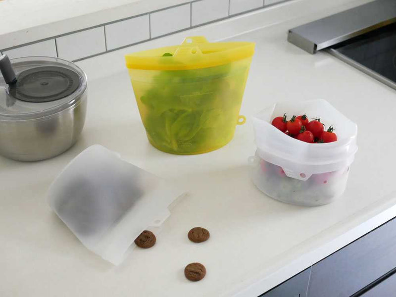 【コジット】大きくひらくシリコンクックバッグ 2個組 / &【Arnest/アーネスト】絶妙トングの仕様シーン1