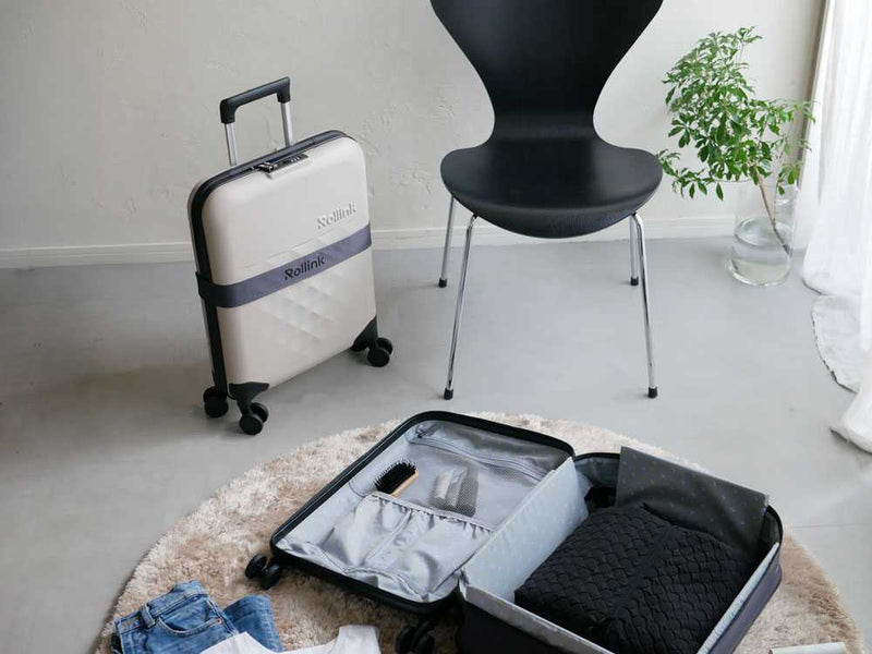 【Rollink/ローリンク】折りたためる軽量4輪スーツケース 《スリッパ付き - HinataLife特別セット》の仕様シーン1