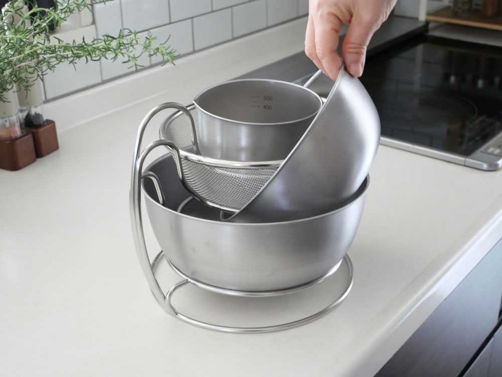 片手で取り出せるボウルラック