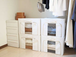 好きなところから開けられる折りたたみ式布製収納ボックス