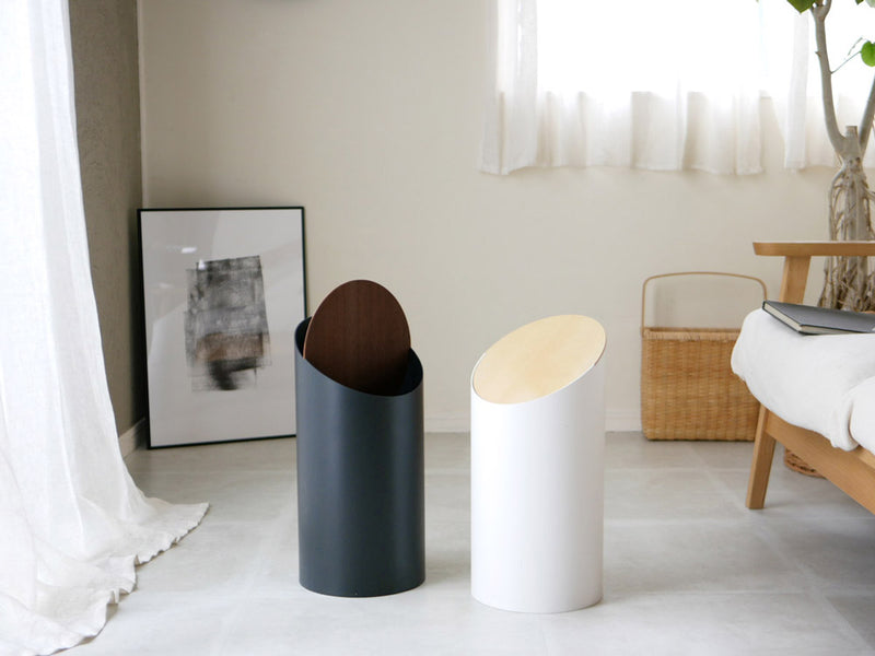 Moheimスウィングビン、天然木蓋の8Lゴミ箱