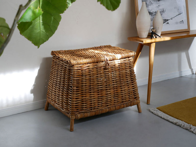 Creerクレエのラタン脚付き収納バスケット