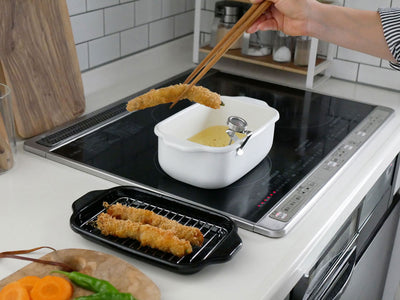 【富士ホーロー】角型天ぷら鍋