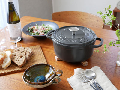 【GREENPAN/グリーンパン】フェザーウェイト ココット ラウンド ポットホルダー2個付