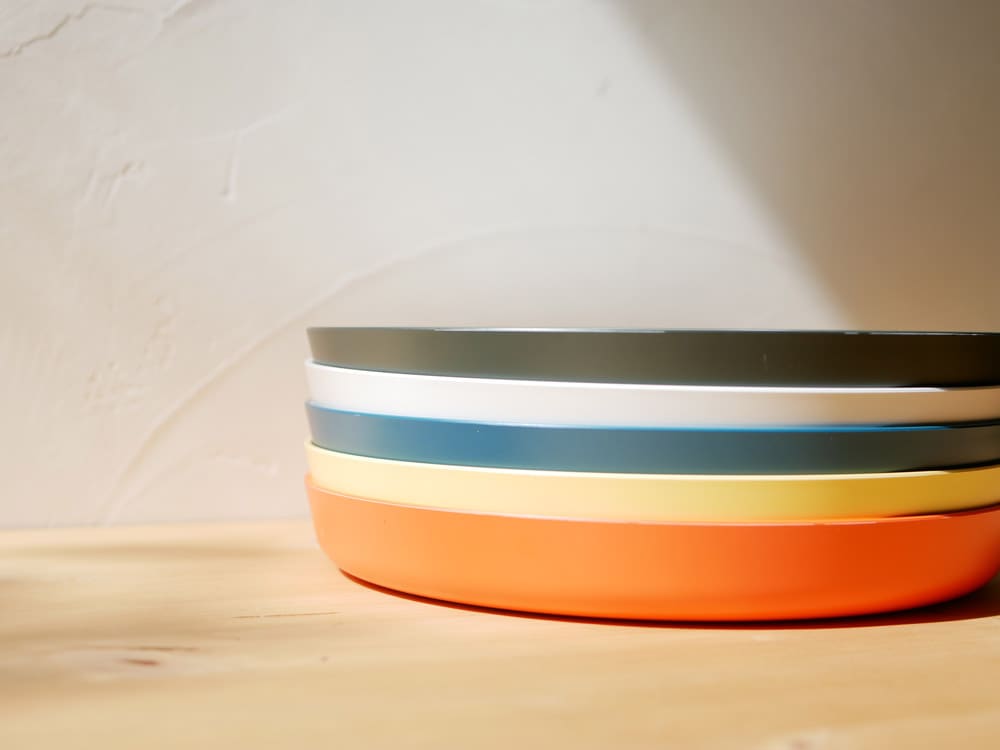 タック製キッズディッシュプレート、白色φ200mm