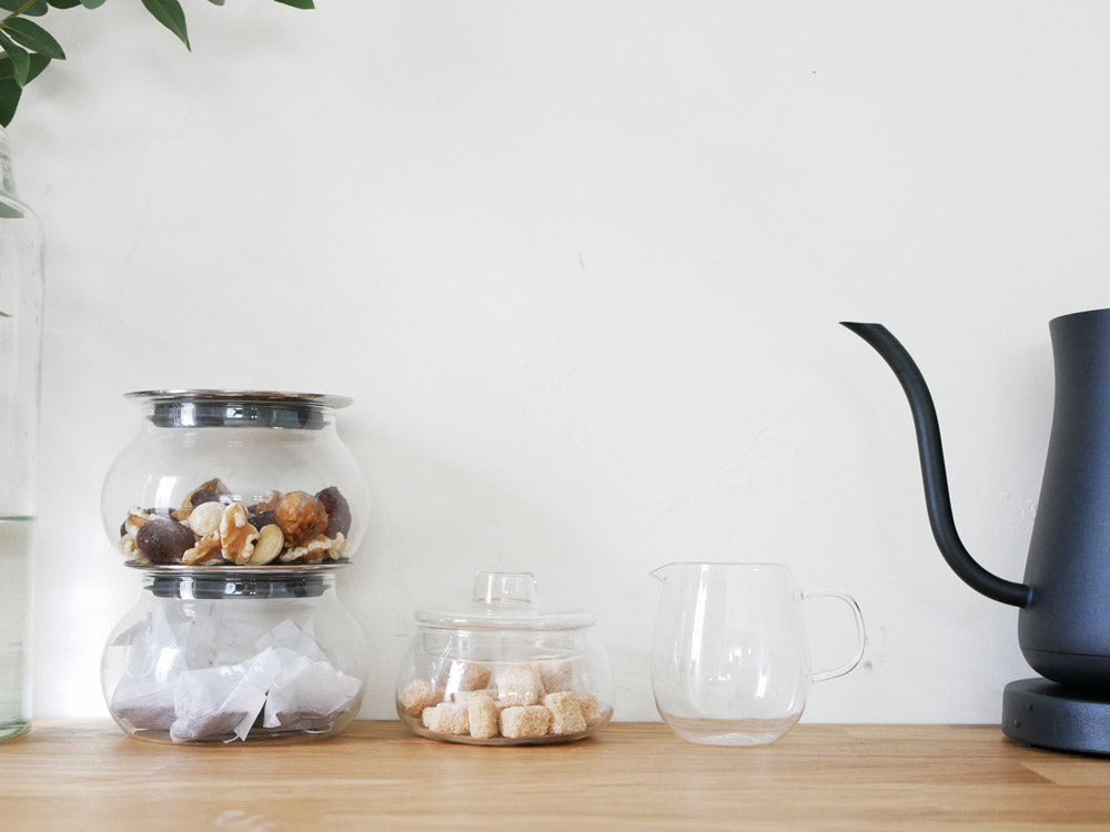 キントーUNITEAの耐熱ガラスミルクピッチャー