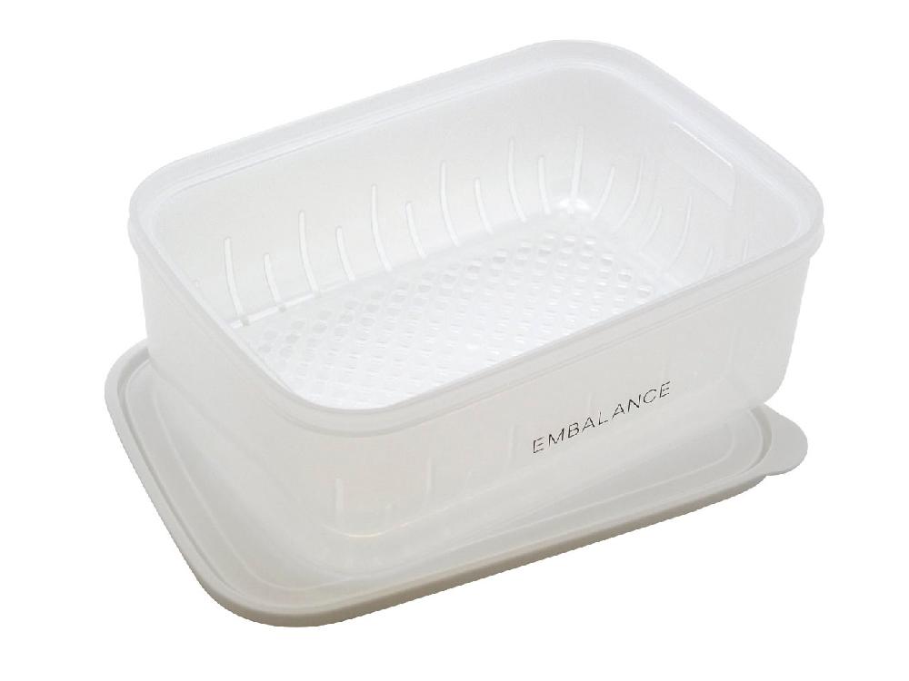 《単品》【EMBALANCE/エンバランス】電子レンジにも使える 食材を美味しく保つ保存容器 レクタングルコンテナ