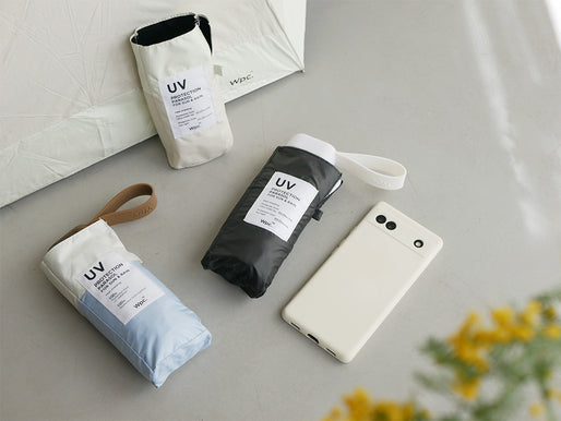 【Wpc./ダブリュピーシー】日陰を持ち歩く スマホサイズの折りたたみ傘