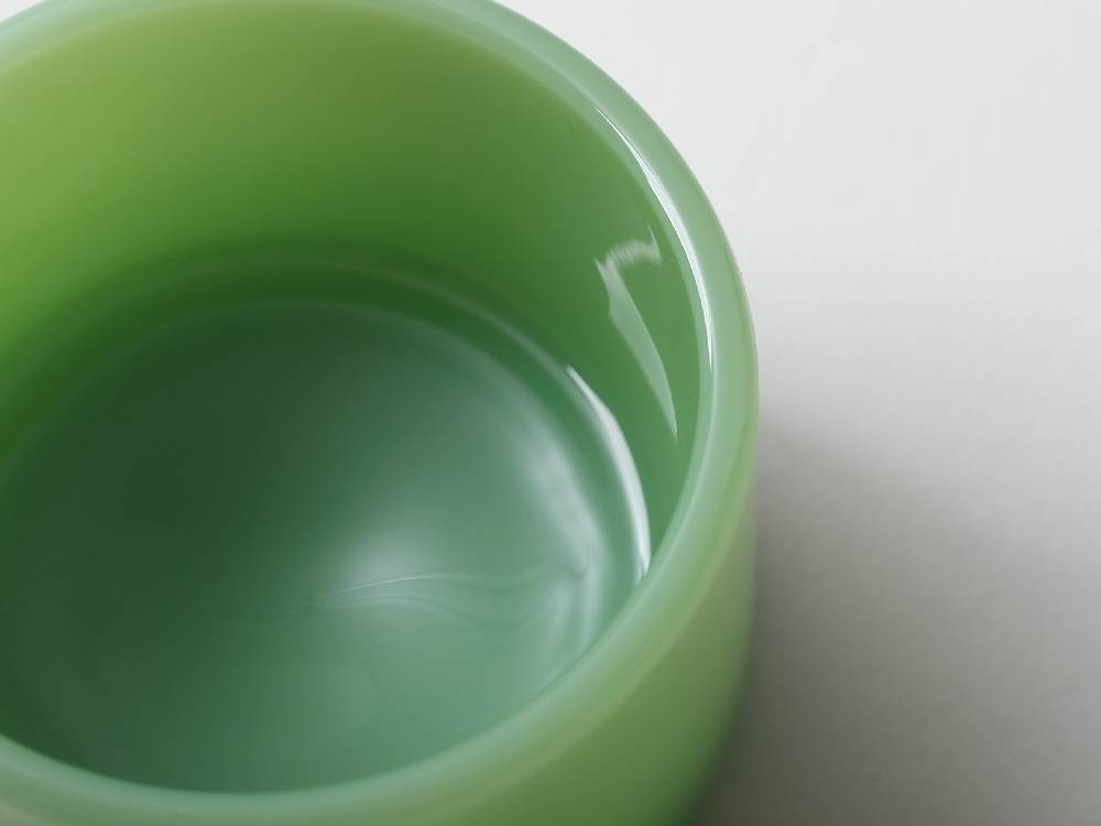 イデアコ製ホウケイ酸ガラスの白色ミルクミニボウル2点セット