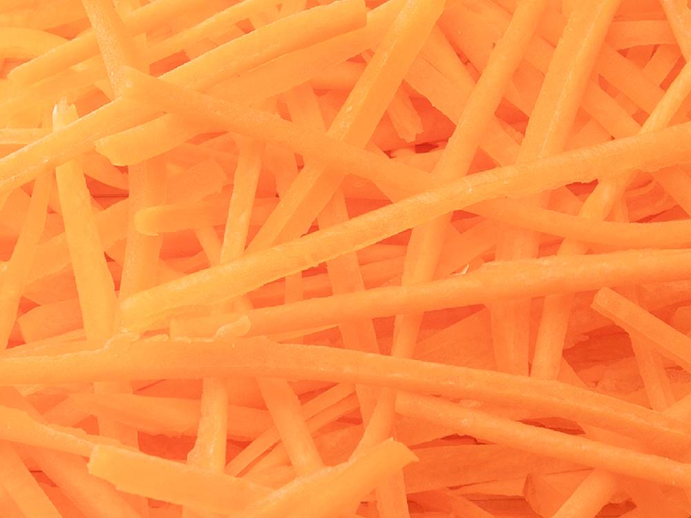 セレクト100せん切り器で切られた主食とコンフォートフードの盛り合わせ