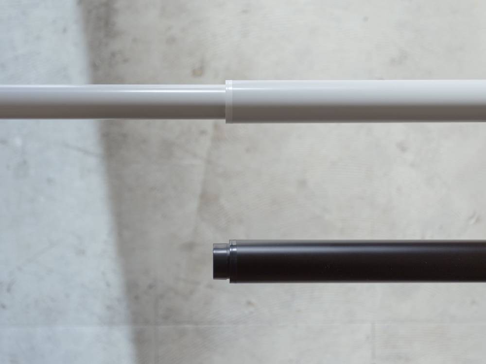 森田製アルミインテリア物干し竿SEN、銀色