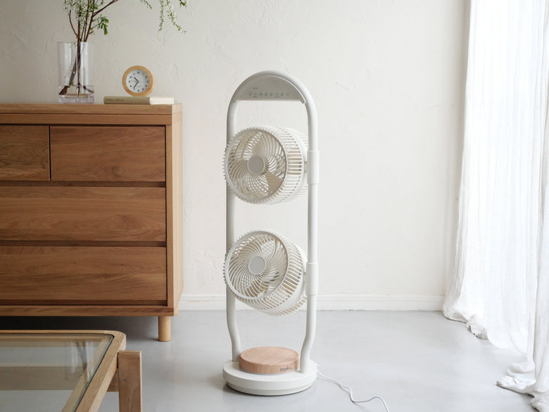 【moku./モク】２つのファンで自由に風を送るダブルマルチファン