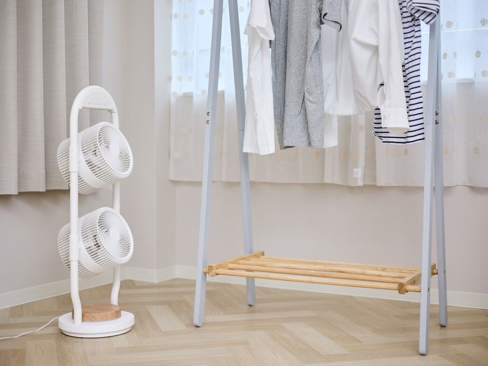 【moku./モク】２つのファンで自由に風を送るダブルマルチファン