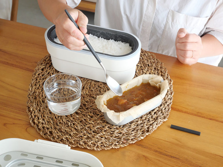 真空炊きで美味しく炊ける「真・2段式弁当箱炊飯器」