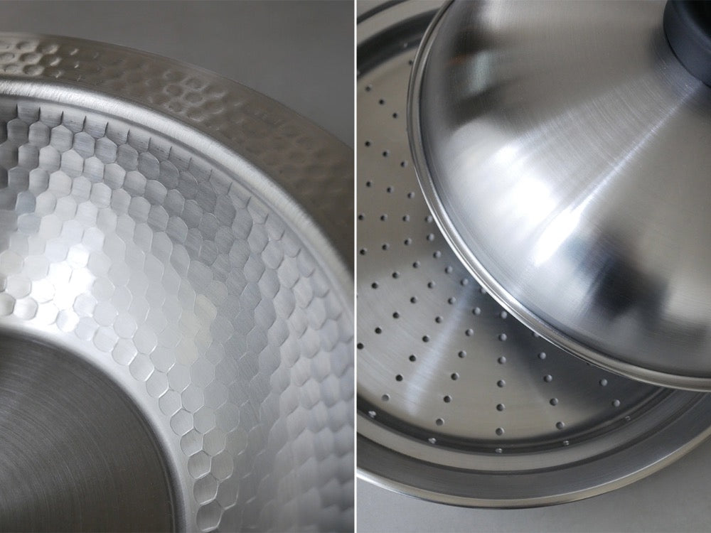 《イフユーケア/ベイキングペーパーセット》【Arnest/アーネスト】とにかく洗いやすいステンレス卓上鍋/のせるだけ蒸し器