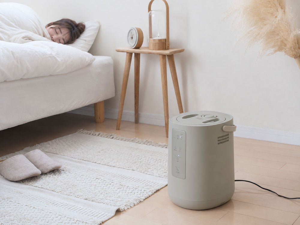 【THREEUP/スリーアップ】お部屋になじむスチーム加湿器 スチームポット 3L