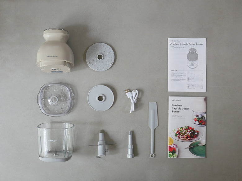 《ノベルティ付》【recolte/レコルト】コードレス カプセルカッターボンヌ（ジッパーバッグ）