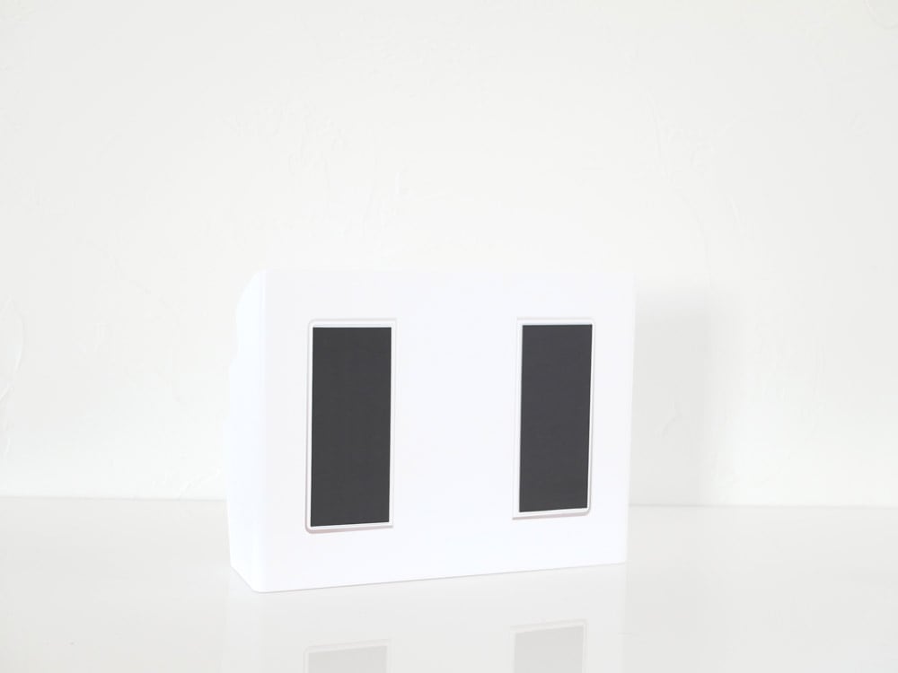 白色の洗濯機横用マグネット収納ポケット3段