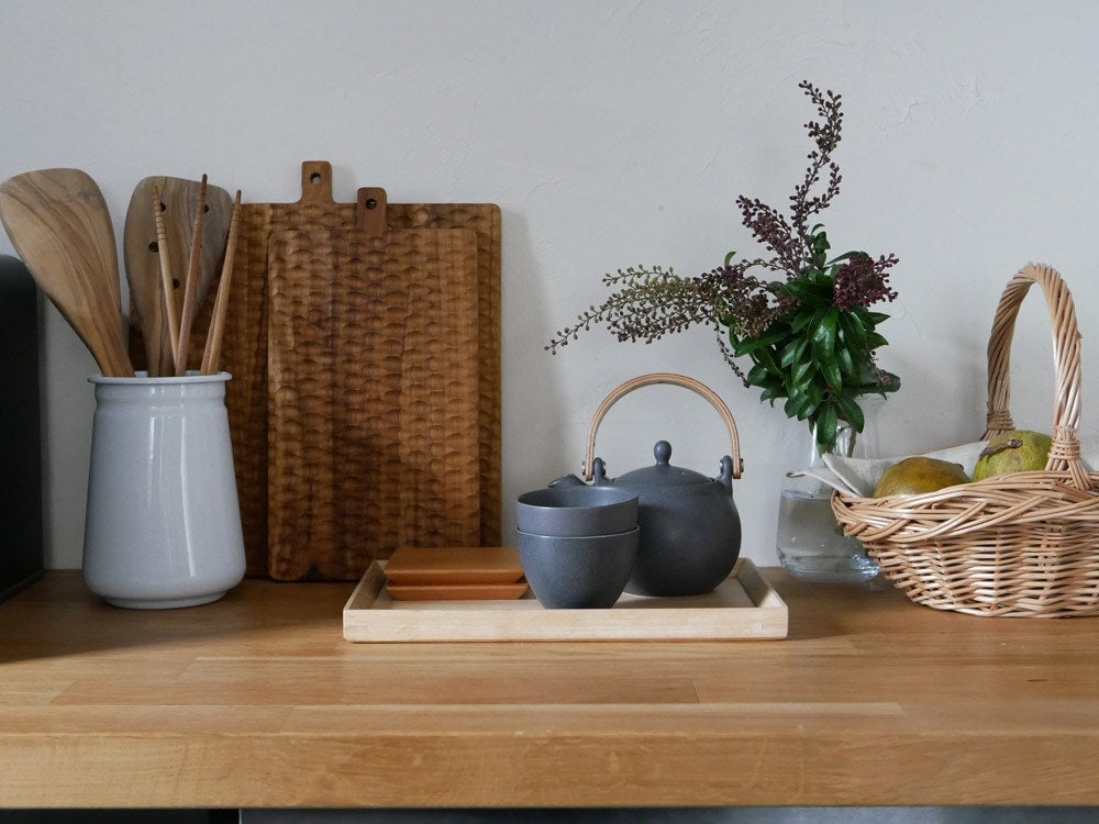 SALIUサリュー結 YUI白磁土瓶急須と木製持ち手