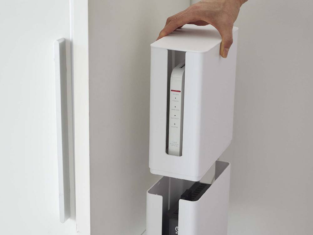 スマートブランドの重ねられる黒色ルーター収納ケース