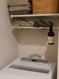 ランドリーやパントリーに棚があれば