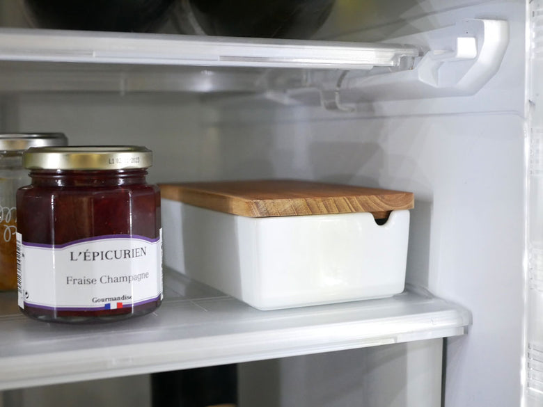 ビースタイルキッチンの木蓋バターケース200g