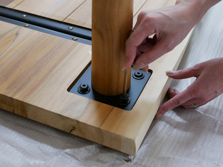 サンフラワーラタンのチーク160cmダイニングテーブル