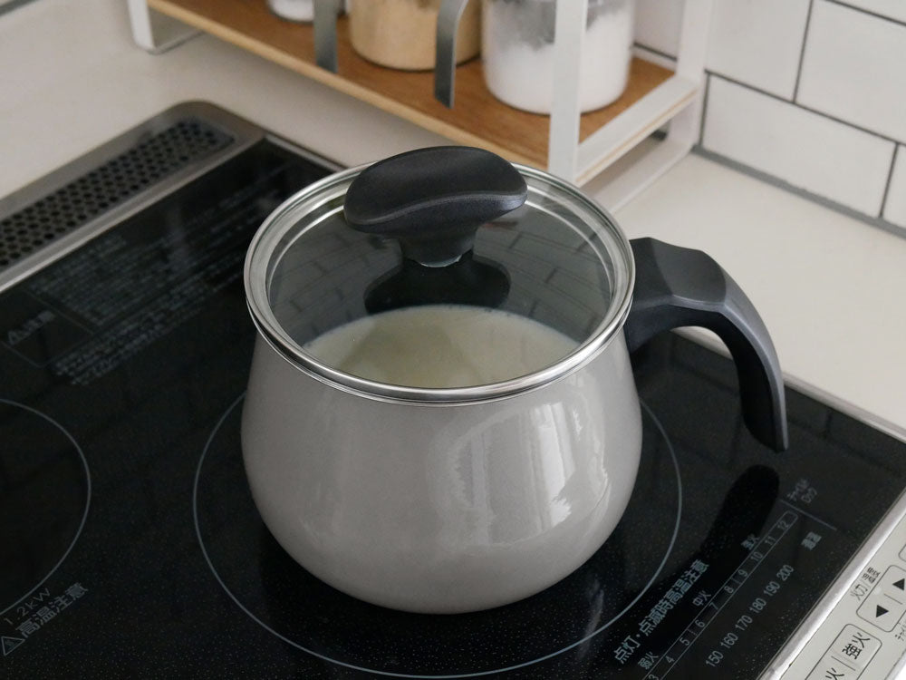 WMFフュージョンテック ミネラルマルチポット14cm、ガラス蓋付きクロムメッキフチの多用途調理鍋