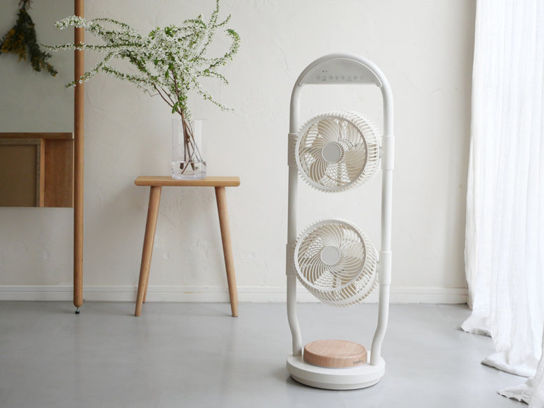 【moku./モク】２つのファンで自由に風を送るダブルマルチファン