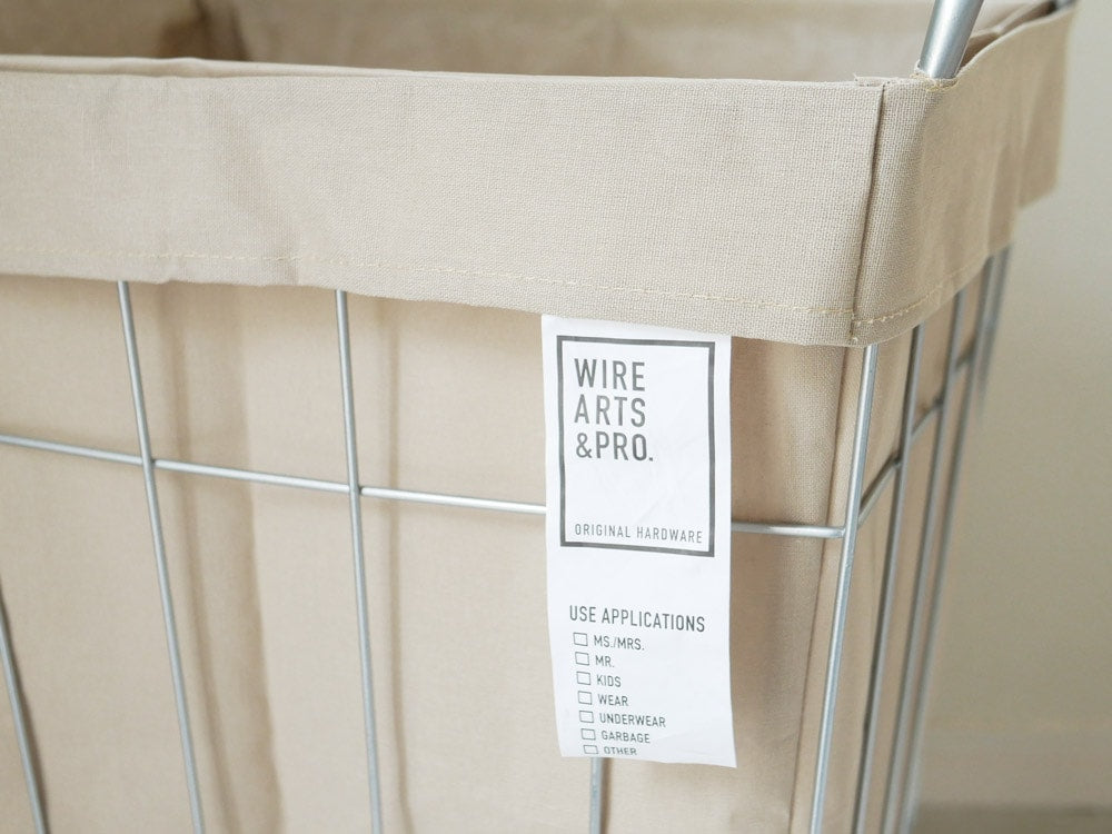 BRIDブリッドランドリーストレージスクエア45L、キャスター付きスチール製の収納バスケット