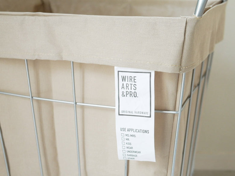 BRIDブリッドランドリーストレージスクエア45L、キャスター付きスチール製の収納バスケット