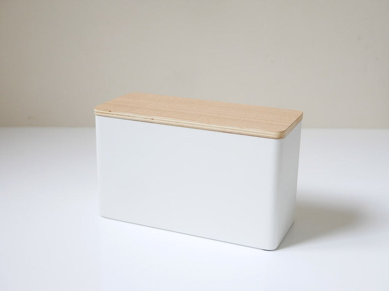 木製蓋付きサニタリー収納ケース