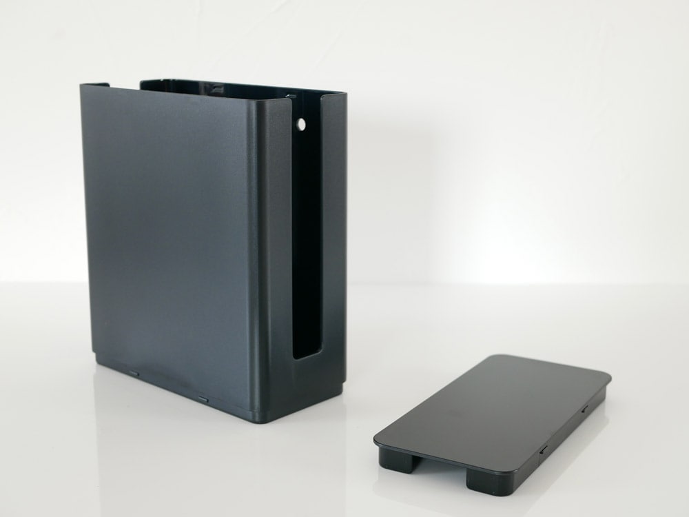 YAMAZAKI製重ねられるスリム蓋付きルーター収納ケース