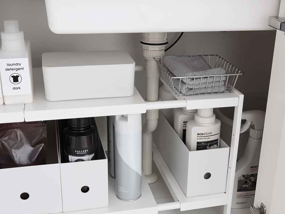 【tower】シンク下の2段伸縮ラック