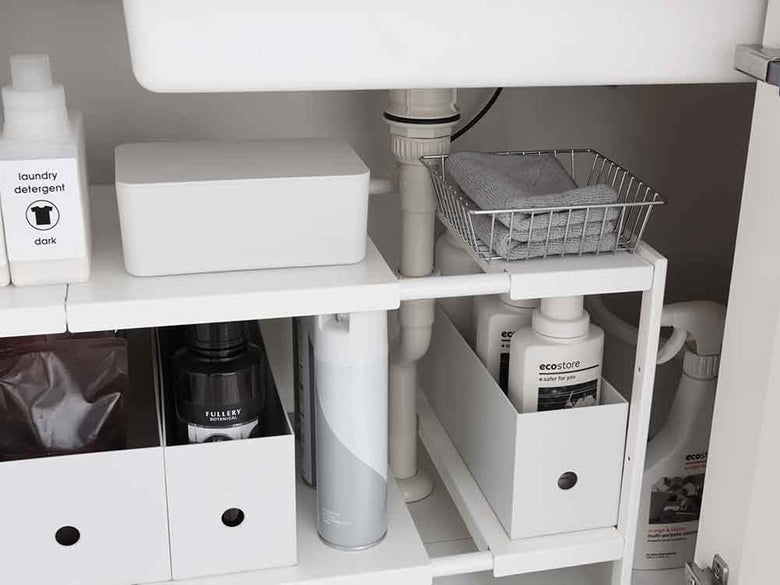 【tower】シンク下の2段伸縮ラック