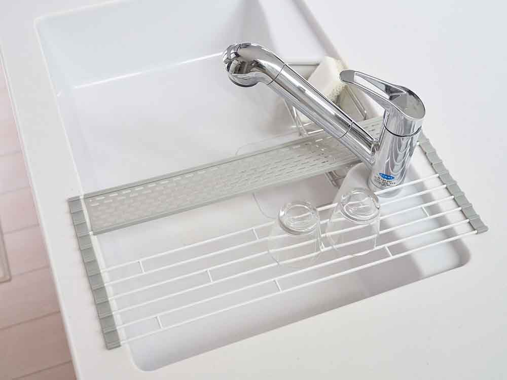 シリコーントレー付き折り畳み水切り