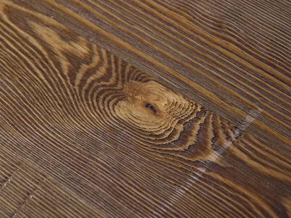 ブラウン無垢材とスチールのWARM LDテーブル