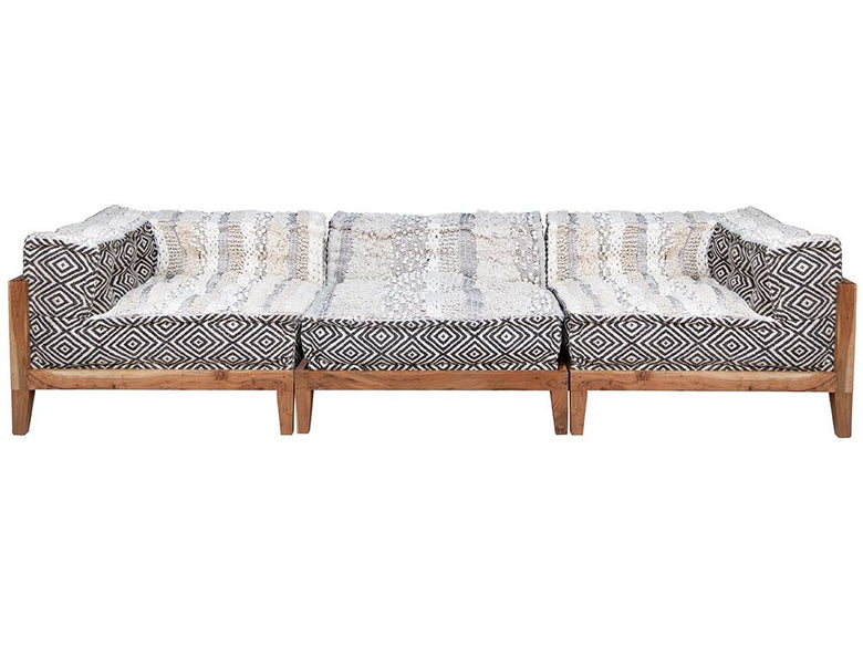 ブロックマルチソファのカラフルなパッチワーククッション