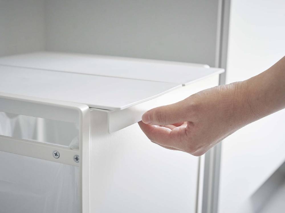 タワー製蓋付き目隠し分別ダストワゴン