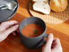 MOHEIMモヘイムブランドの手作りせっ器マグカップ330サイズと380サイズの写真