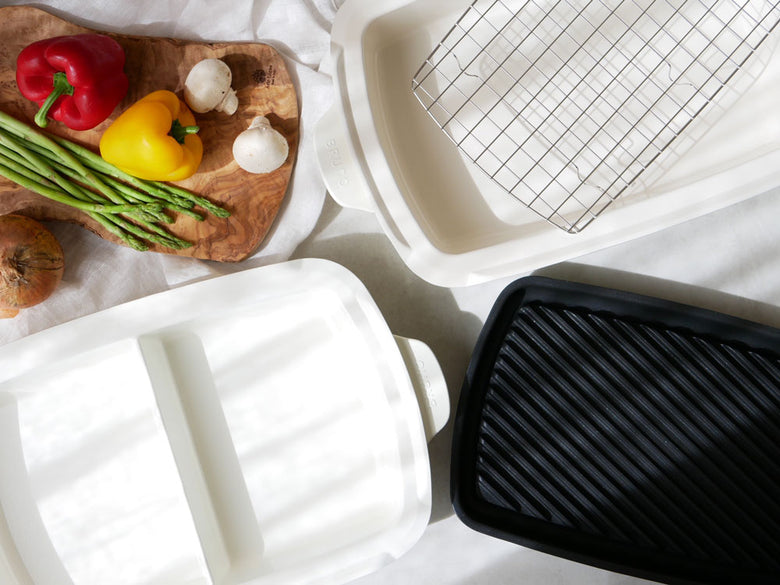 ブルーノグランデ用仕切り鍋、グリルプレート、深鍋のセット